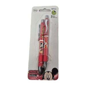 Disney Mickey Mouse Gel Pens Unisex OS Red New 2pk InkWorks 0.7mm Black Ink